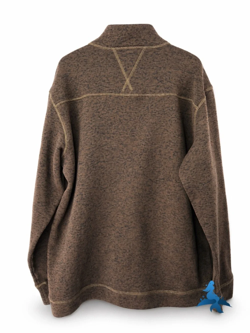 1305 Weatherproof Vintage Mock Neck Henley Sweater Pullover – XL – Brown - Picture 8 of 15